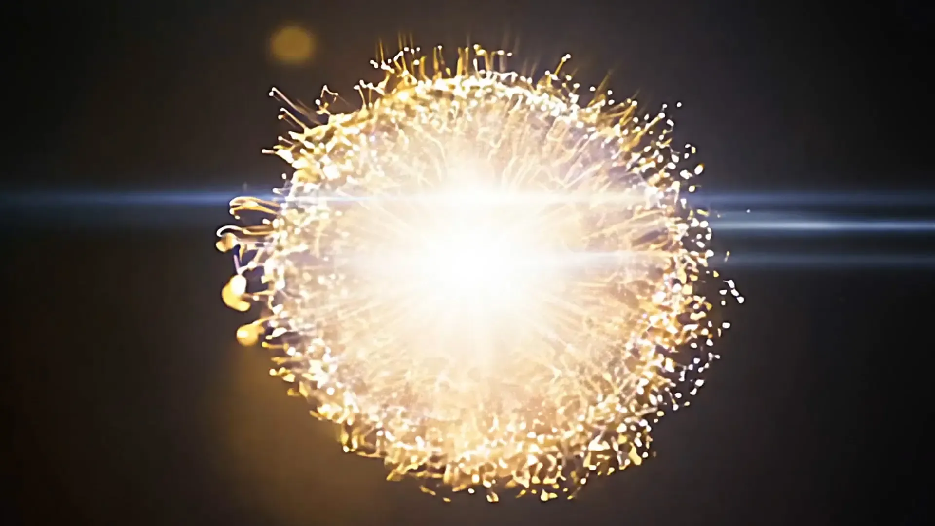 Golden Light Burst Explosion Overlay for Luxury Logo Animation